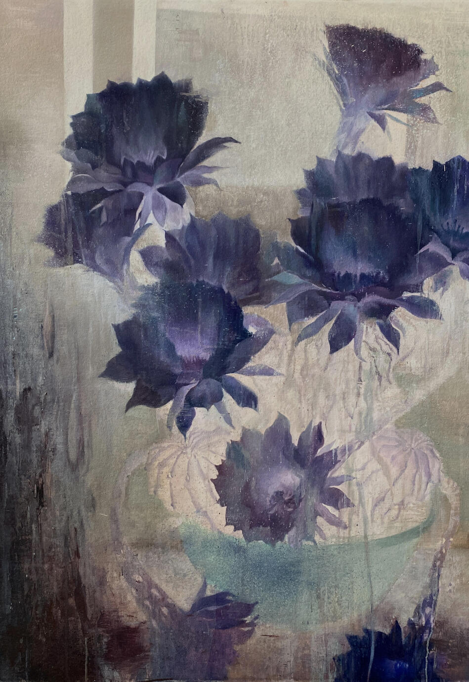 The Flowers — Oil painting on canvas, 116 × 80 cm, 2023