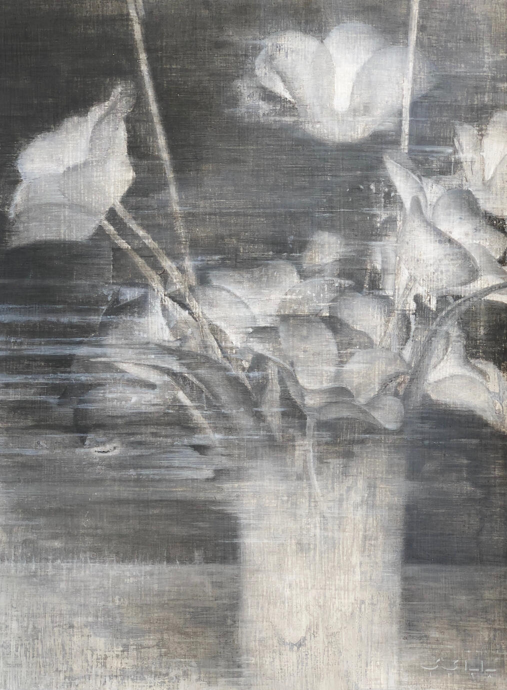 The Moments — Oil on paper, 30 × 40 cm, 2019
